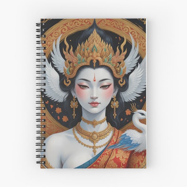 Item preview, Kinnaree Thai Mythological Angel – Traditional Thai Sacred Art Poster designed and sold by ArtnarongDesign.