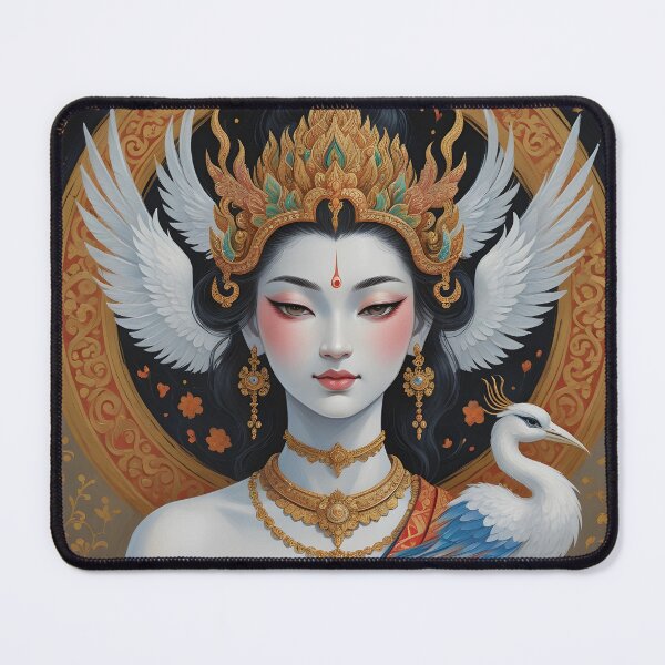 Item preview, Kinnaree Thai Mythological Angel – Traditional Thai Sacred Art Poster designed and sold by ArtnarongDesign.