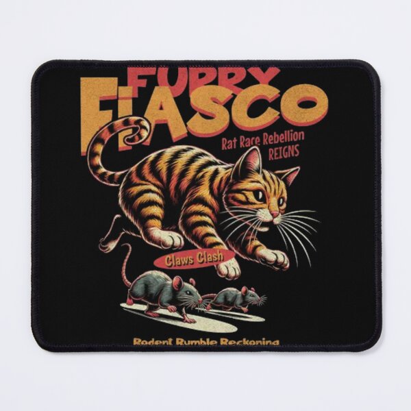 Item preview, Furry Fiasco - Vintage Cat & Mouse Action Poster designed and sold by GenZFashion000.