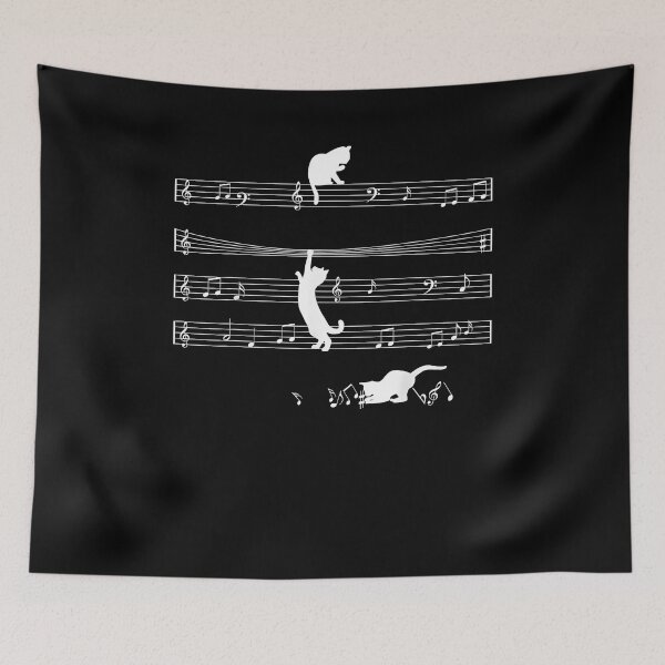 Item preview, Love Music Cats Playing On Musical Sheets Funny Cat designed and sold by Boutkimaewab.