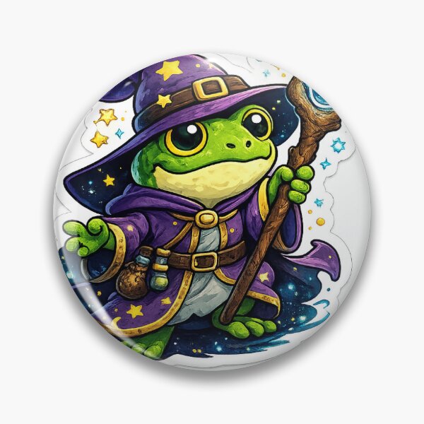 Item preview, Wizard Frog Magic Sticker Cute Fantasy Frog Wizard RPG Art designed and sold by Veldora-Tempest.
