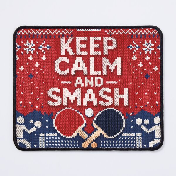 Item preview, Keep Calm and Smash Table Tennis Sport Knitting Pattern designed and sold by Mauswohn.