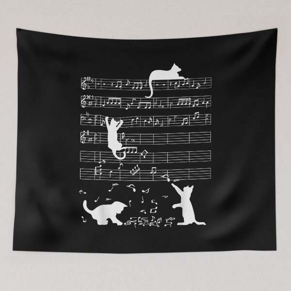 Item preview, Cute Cat Kitty Playing Music Clef Piano Musician Art designed and sold by Boutkimaewab.