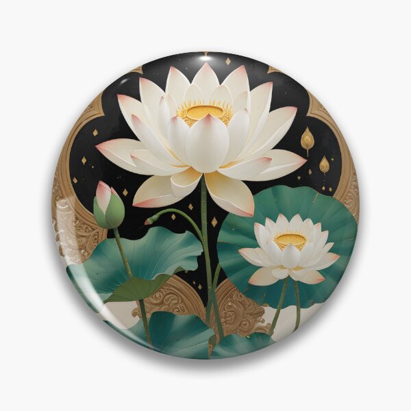 Item preview, Sacred Thai Lotus Flower – Traditional Buddhist Art Wall Poster designed and sold by ArtnarongDesign.