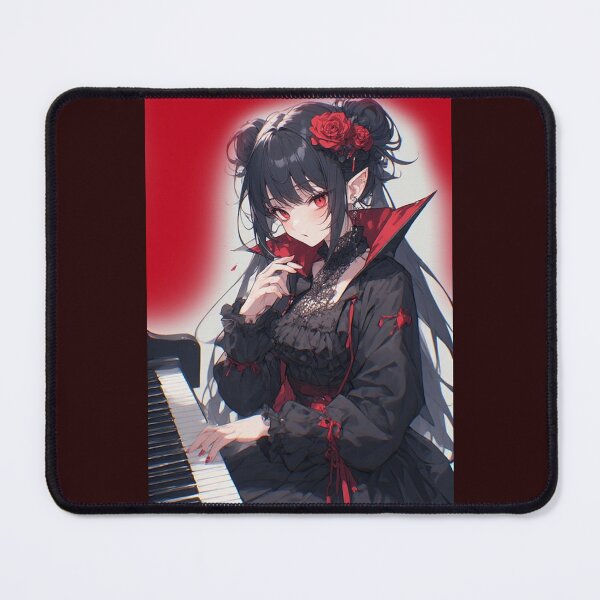 Item preview, Anime vampire girl playing piano designed and sold by ArtsJulian.