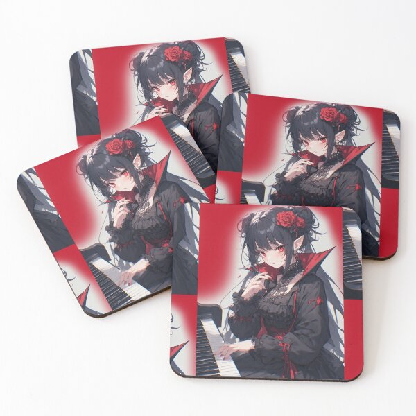 Item preview, Anime vampire girl playing piano designed and sold by ArtsJulian.