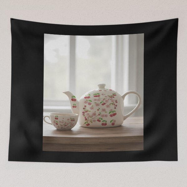 Item preview, Cherry Blossom Teapot and Cup Set designed and sold by ChiqueAvenue.