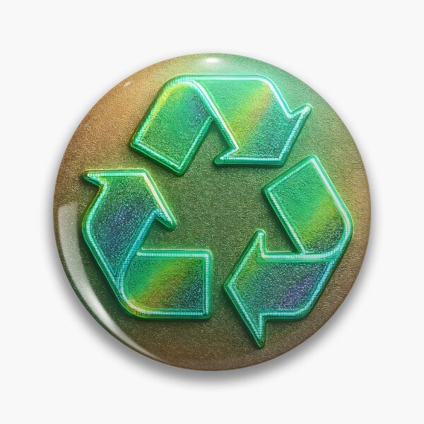 Item preview, A gold and green recycling symbol on transparent background designed and sold by Creative88Art.