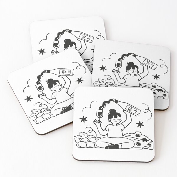Item preview, Wine & Relax – Funny Self Care Illustration designed and sold by mcraft studio.