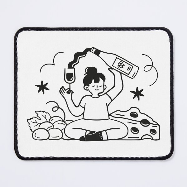 Item preview, Wine & Relax – Funny Self Care Illustration designed and sold by mcraft studio.