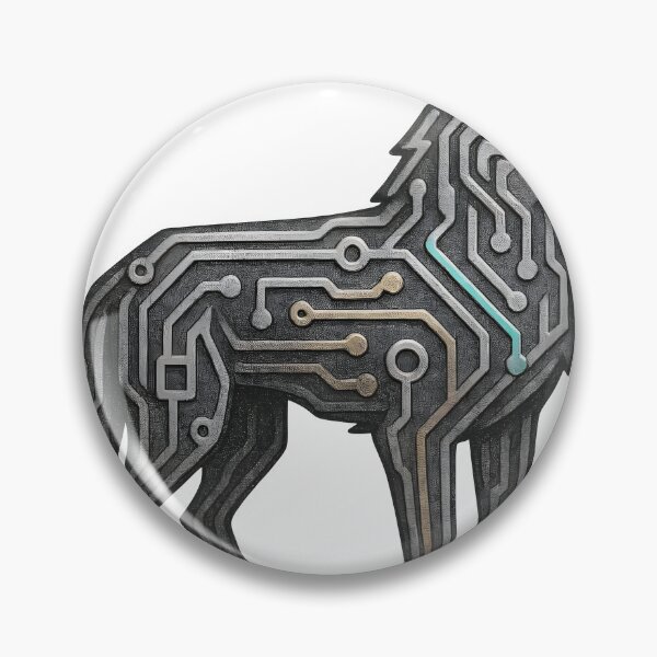 Item preview, A futuristic wolf with circuit board design on transparent background designed and sold by Creative88Art.