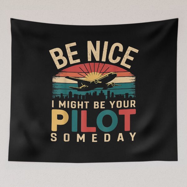 Item preview, Future Pilot Funny Be Nice I Might Be Your Pilot Someday designed and sold by Boutkimaewab.
