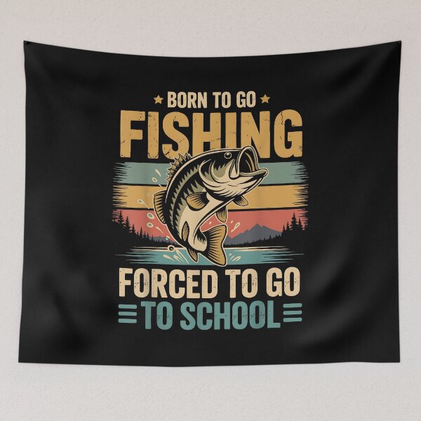 Item preview, Born to Go Fishing Forced to Go to School designed and sold by Boutkimaewab.
