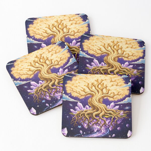 Item preview, Cosmic Tree of Life with Crystals designed and sold by ChiqueAvenue.