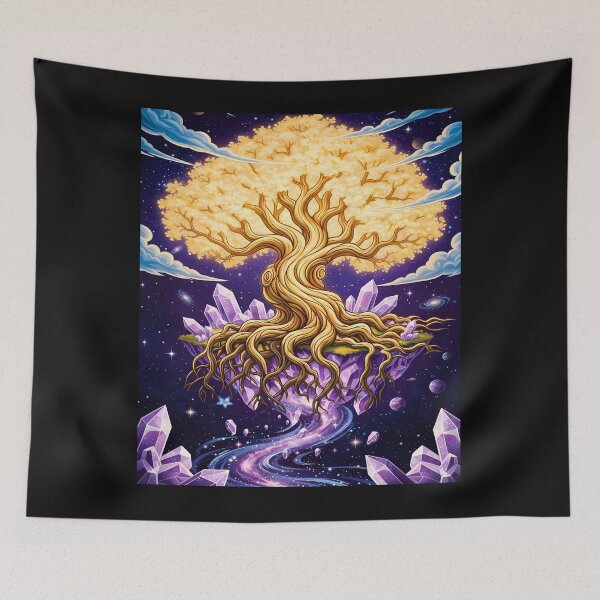 Item preview, Cosmic Tree of Life with Crystals designed and sold by ChiqueAvenue.
