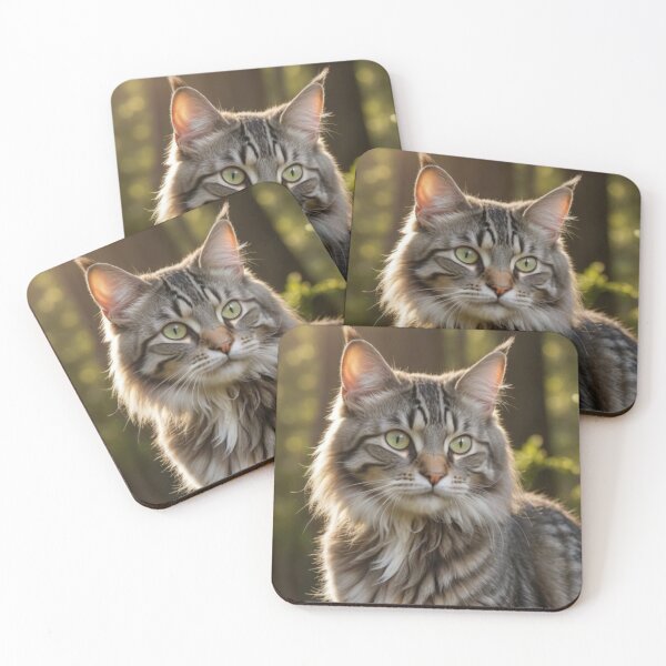 Item preview, Majestic Maine Coon Cat in Forest designed and sold by Jade Ado.