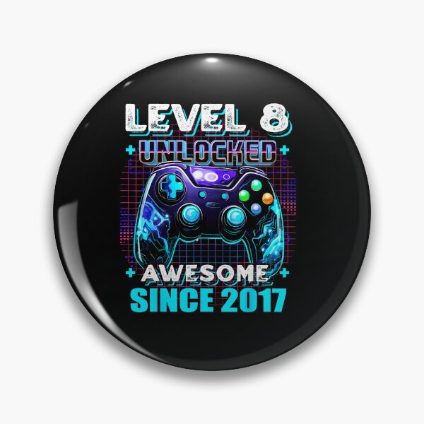 Item preview, Level 8 Unlocked Awesome Since 2017 8th Birthday Gamer Celebration designed and sold by FGTV2021.