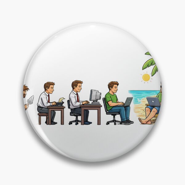 Item preview, Remote Work Evolution Digital Nomad Work From Anywhere Funny Design designed and sold by ZYNORAworld.