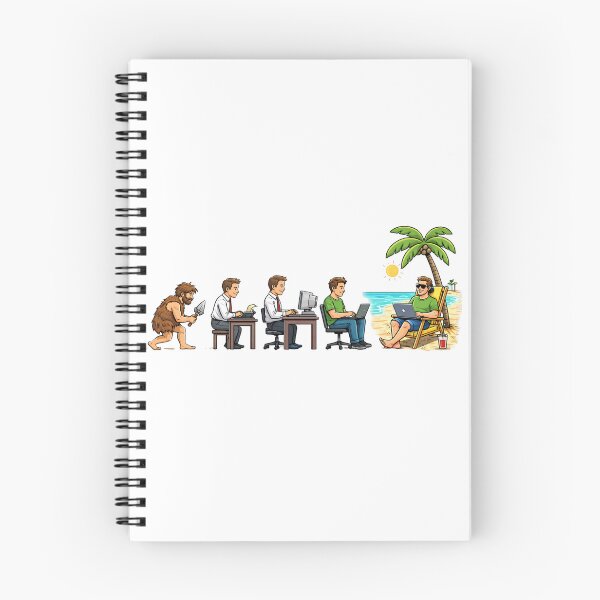Item preview, Remote Work Evolution Digital Nomad Work From Anywhere Funny Design designed and sold by ZYNORAworld.