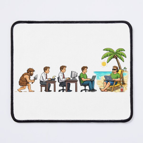 Item preview, Remote Work Evolution Digital Nomad Work From Anywhere Funny Design designed and sold by ZYNORAworld.
