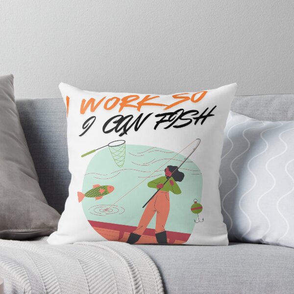 Item preview, I Work So I Can Fish – Funny Fishing Lover Quote | Fisherman Humor Design designed and sold by Anasalseady.