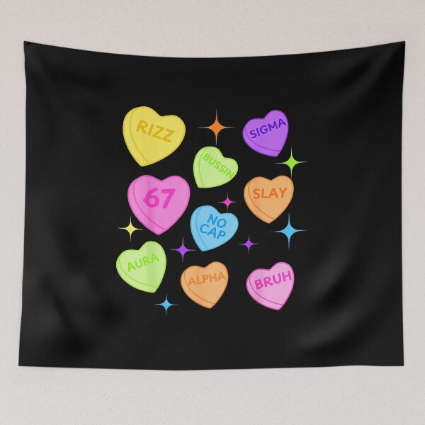 Item preview, 67 Funny Valentine Candy Hearts Meme Humor  designed and sold by gladysenglish.
