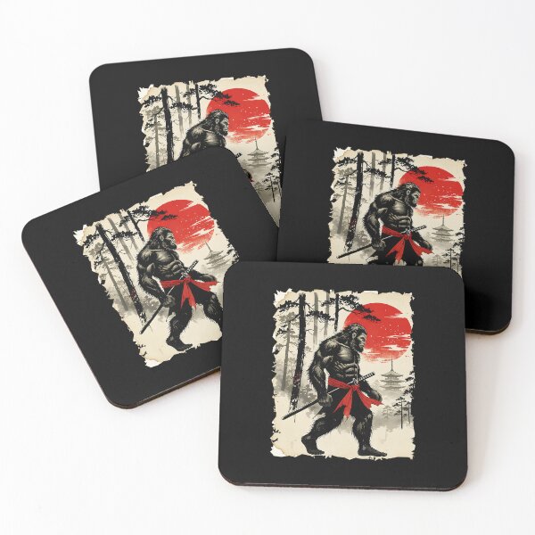 Item preview, Samurai Bigfoot Warrior Japanese Style Forest Illustration designed and sold by titanlevi.