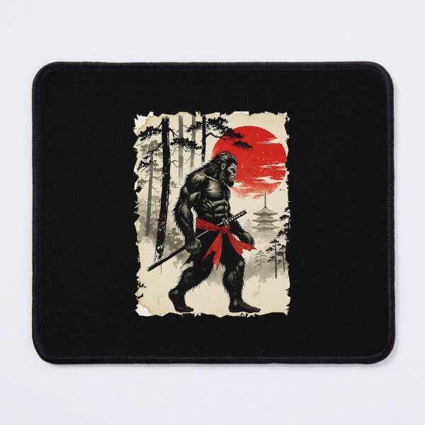 Item preview, Samurai Bigfoot Warrior Japanese Style Forest Illustration designed and sold by titanlevi.