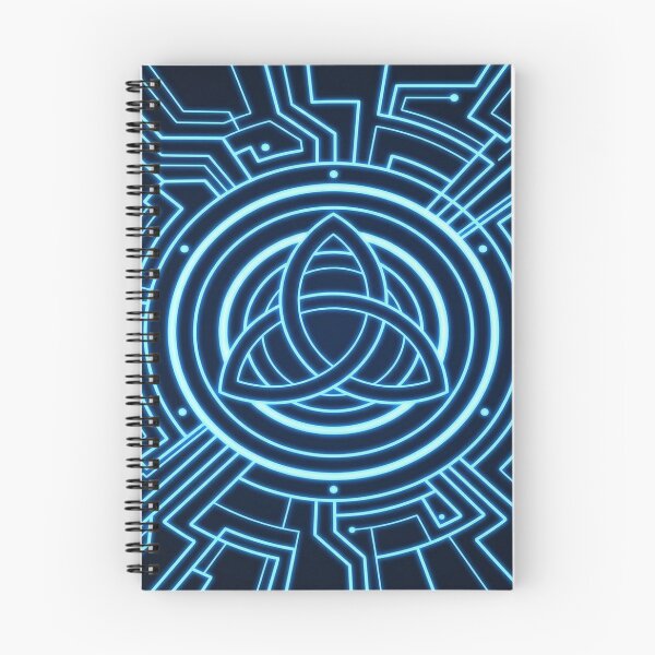 Item preview, Blue Triquetra Symbol with Circuitry designed and sold by ChiqueAvenue.