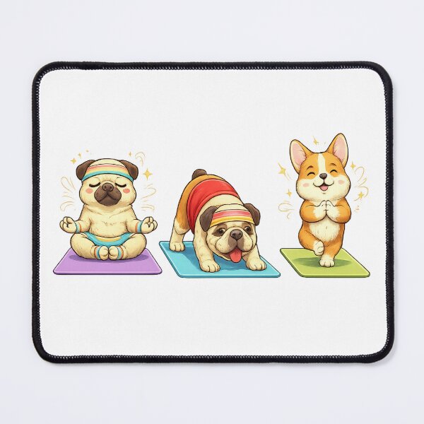 Item preview, Cute Yoga Dogs – Funny Meditation Puppy Illustration designed and sold by myforestfog.