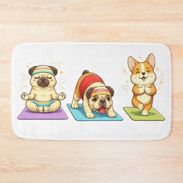 Item preview, Cute Yoga Dogs – Funny Meditation Puppy Illustration designed and sold by myforestfog.