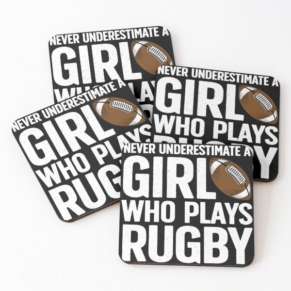 Item preview, Never Underestimate A Girl Who Plays Rugby Bold Rugby Player Statement designed and sold by GabrieSketcham.