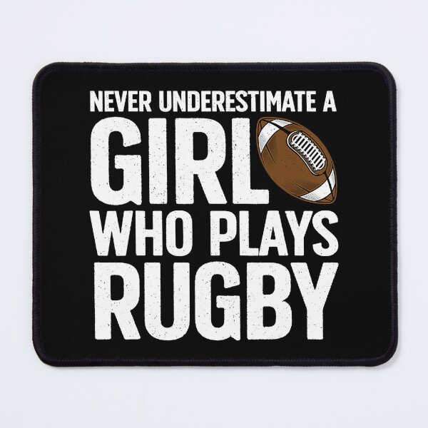 Item preview, Never Underestimate A Girl Who Plays Rugby Bold Rugby Player Statement designed and sold by GabrieSketcham.
