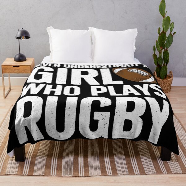 Item preview, Never Underestimate A Girl Who Plays Rugby Bold Rugby Player Statement designed and sold by GabrieSketcham.