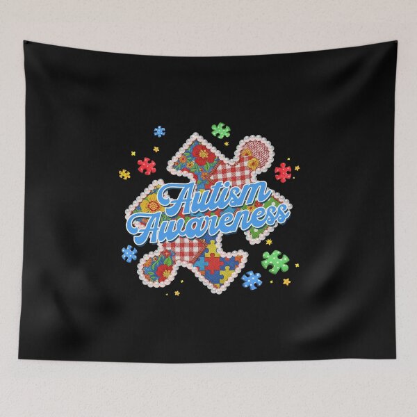 Item preview, Patchwork Autism Awareness Pearl designed and sold by vintagearttee.