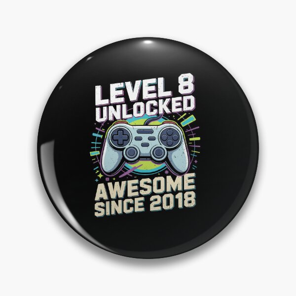Item preview, Level 8 Unlocked Gamer Birthday Retro Controller designed and sold by FGTV2021.