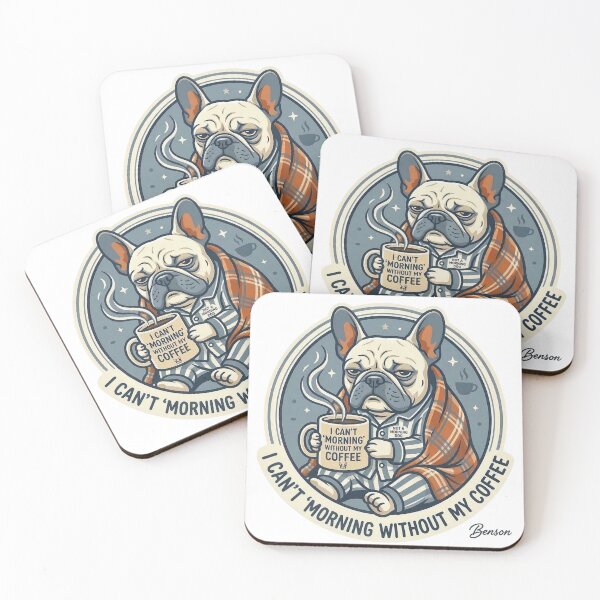 Item preview, Frenchie without coffee designed and sold by GenArtWear.