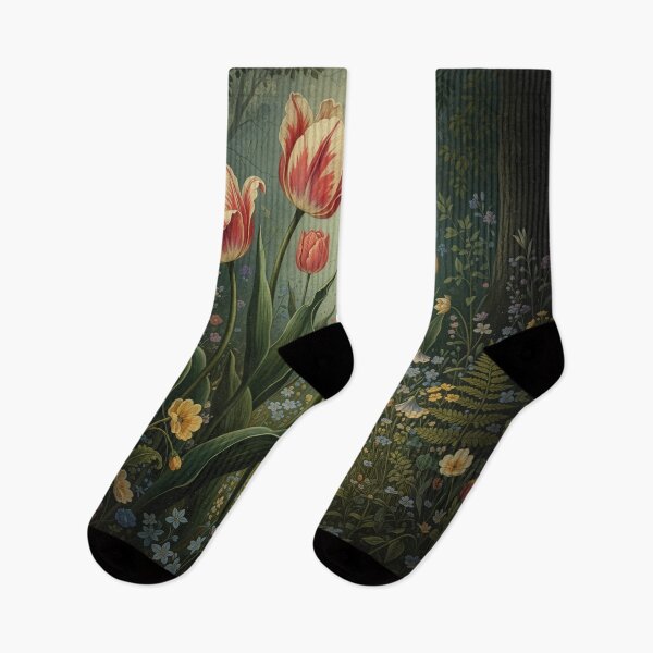 Item preview, Vintage Tulips Forest Garden Illustration designed and sold by Rutvain.