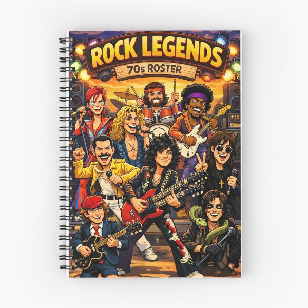 Item preview, Lista de leyendas del rock de los años 70 designed and sold by Arte Cartoon From TagTeam Group.