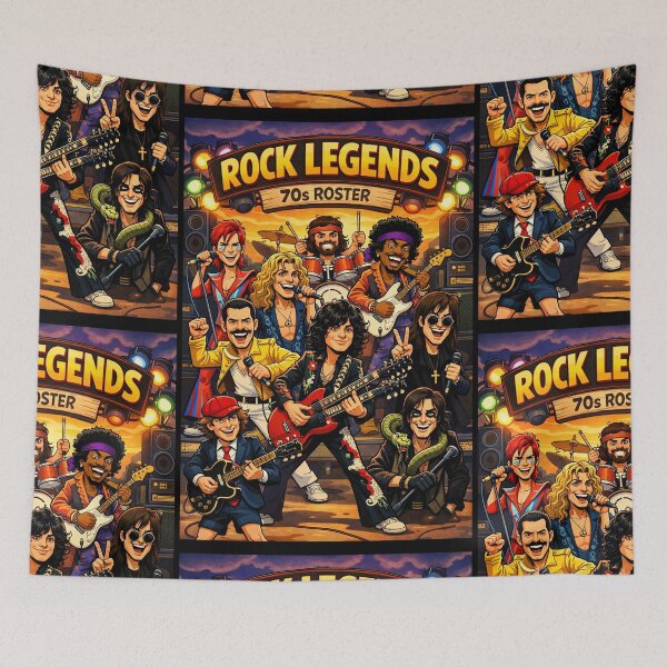 Item preview, Rock Legend 70s Roster designed and sold by Arte Cartoon From TagTeam Group.
