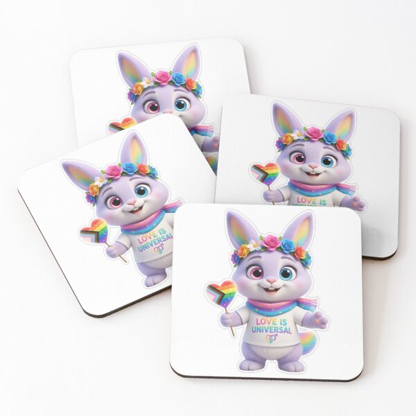 Item preview, Love Is Universal – Cute Pride Bunny designed and sold by Wildborn74.