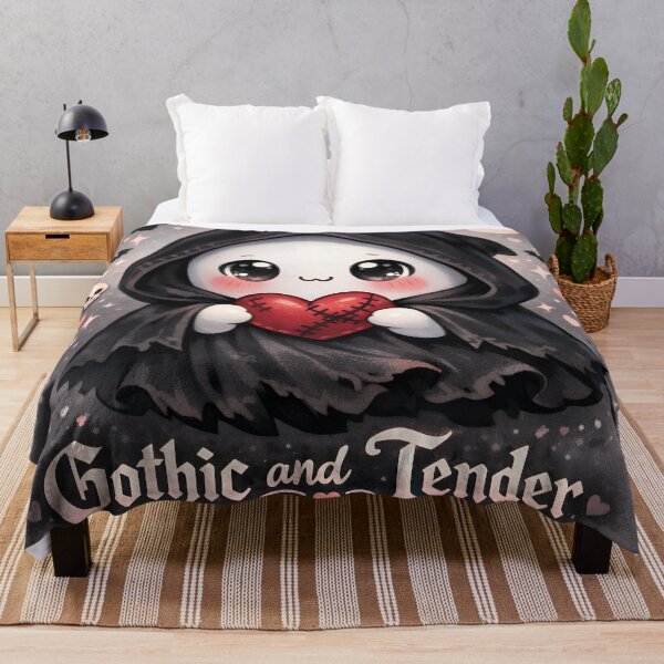 Item preview, Cute Gothic Ghost Holding Heart – Soft Goth Kawaii Grim Reaper Aesthetic designed and sold by cr6zym1nd.