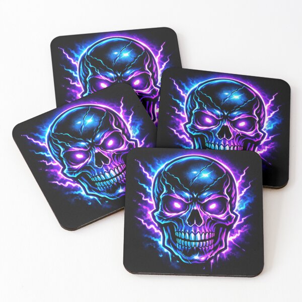 Item preview, Neon Skull Streetwear Design | Cyberpunk Glow Skull Art designed and sold by WittyWear Designs.