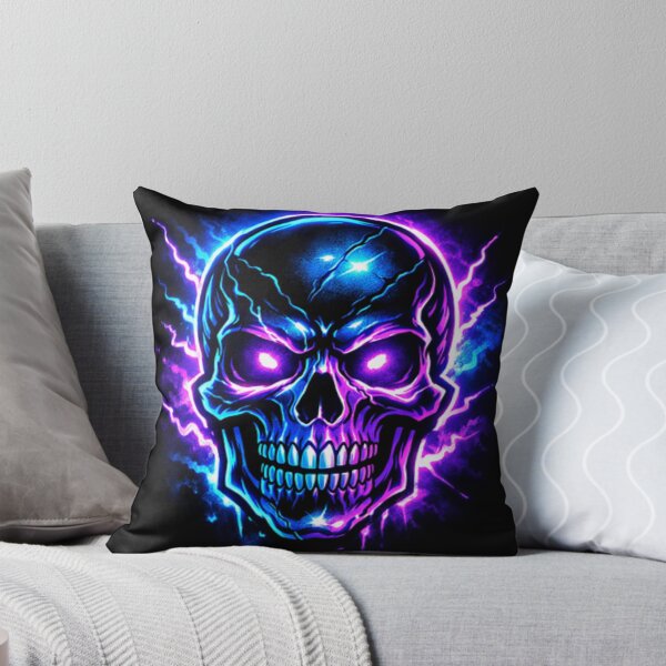 Item preview, Neon Skull Streetwear Design | Cyberpunk Glow Skull Art designed and sold by WittyWear Designs.
