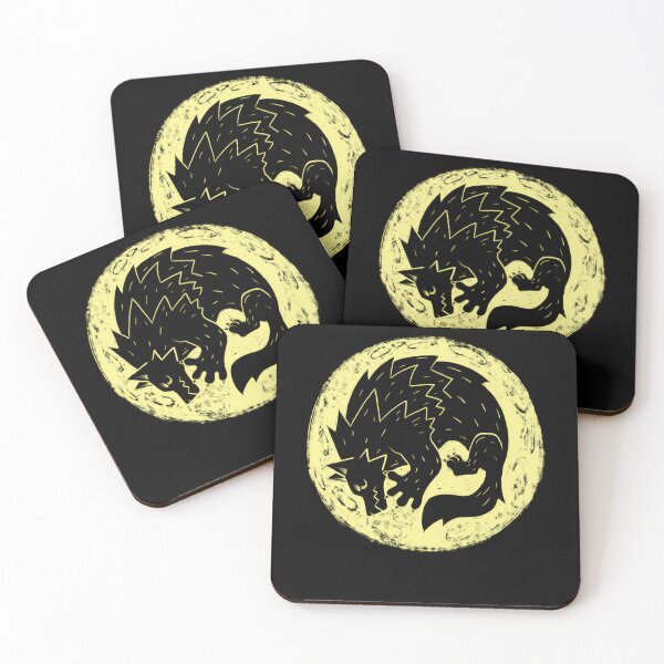 Item preview, Woodcut WerewolfYellow Moon  designed and sold by TheBUniverse.