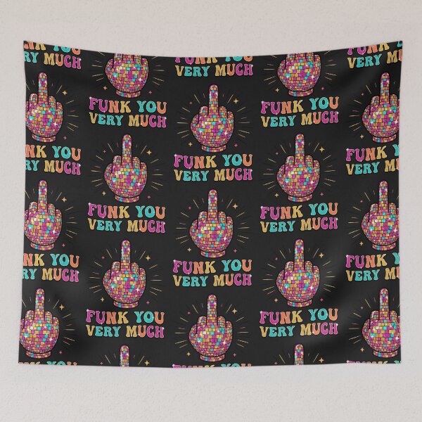 Item preview, Funk You Very Much – Disco Ball Middle Finger Retro Funk Music Funny Graphic designed and sold by TheTrendsDesk.