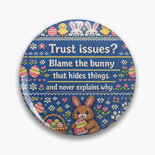 Artikelvorschau, Trust Issues Blame the Bunny Ostern Strickmuster entworfen und verkauft von Mauswohn.