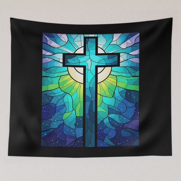 Item preview, Stained Glass Cross with Radiant Background designed and sold by Daniel Abdelmaseih.