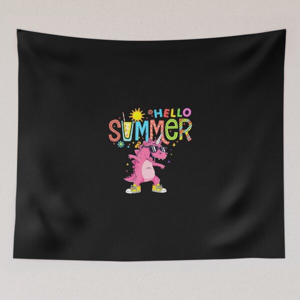Item preview, Hello Summer Funny Dinosaur Unicorn Last Day Of School designed and sold by Imalyanmani.