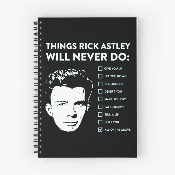 Item preview, Things Rick Astley Will Never Do designed and sold by 5thAcc.